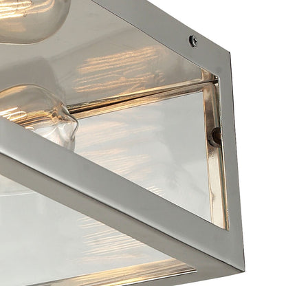 ELK Lighting Parameters 2-Light Flush Mount, Clear Glass