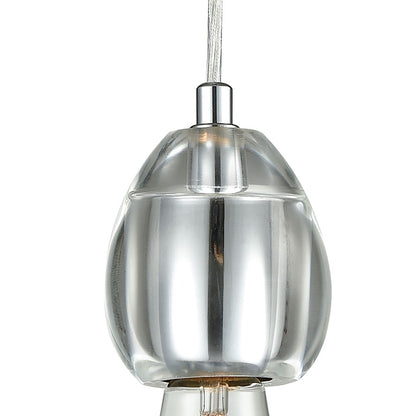 1 Light Mini Pendant, Polished Chrome