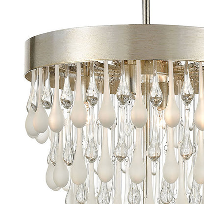 Morning Frost Chandelier, Silver