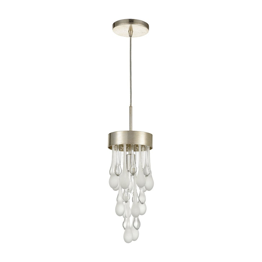 1 Light Mini Pendant, Silver/Clear