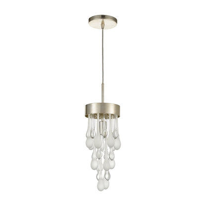 1 Light Mini Pendant, Silver/Clear