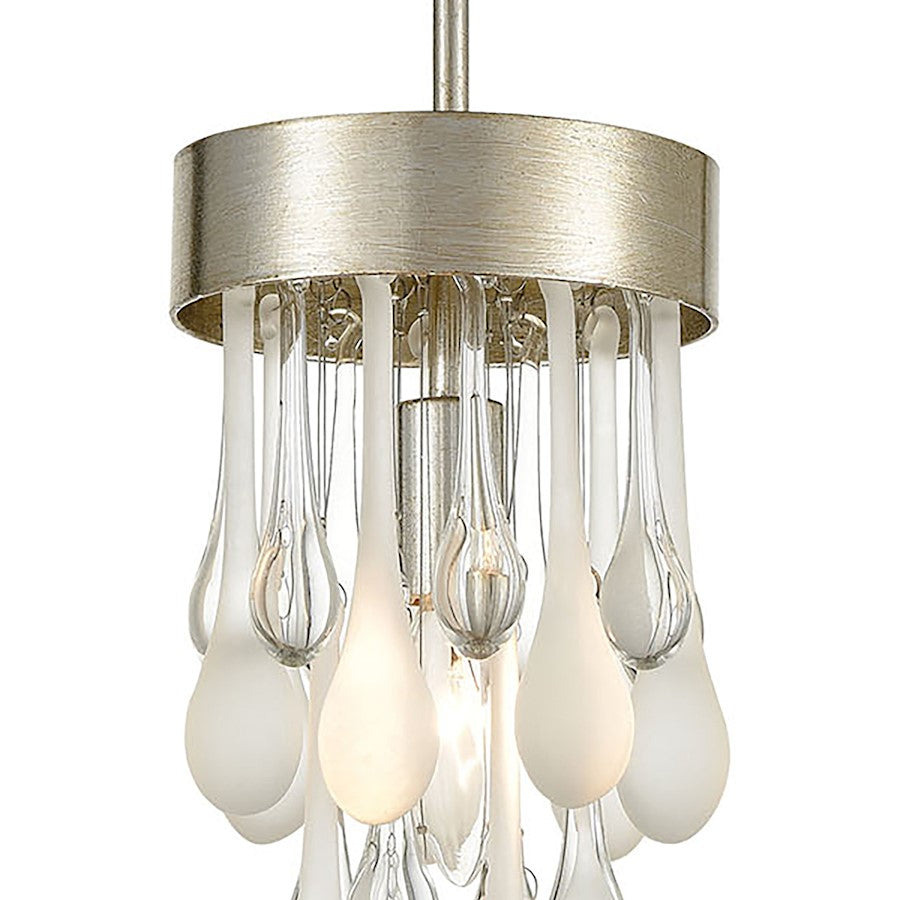 1 Light Mini Pendant, Silver/Clear