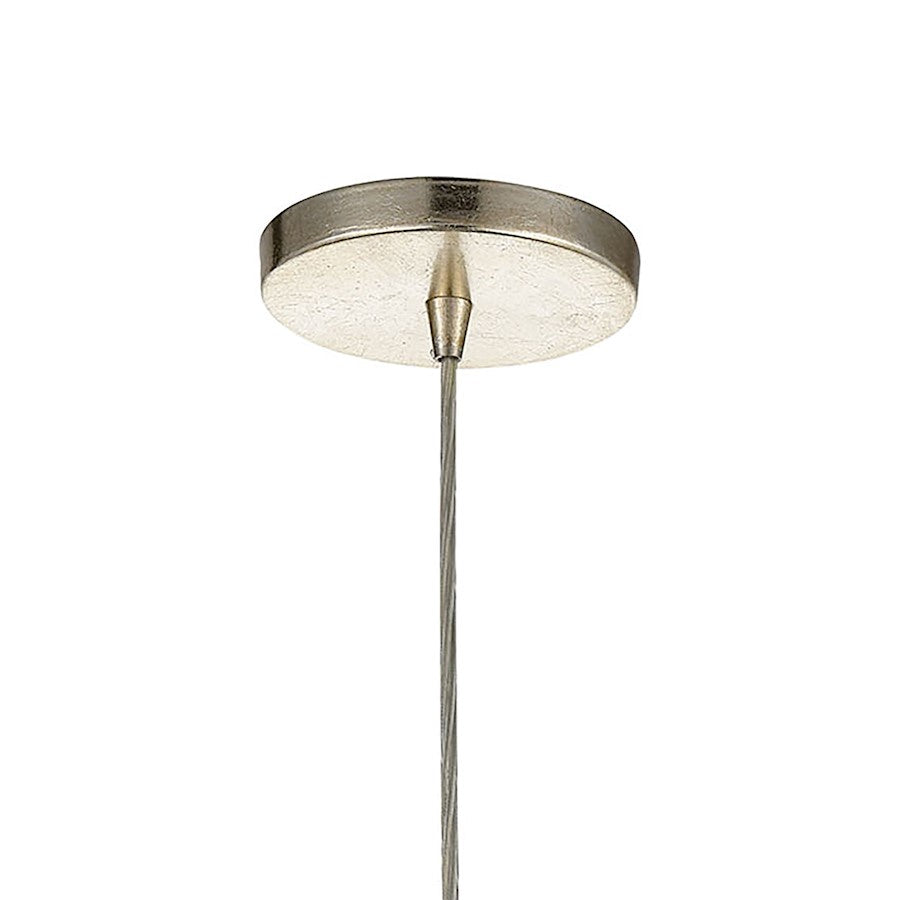 1 Light Mini Pendant, Silver/Clear