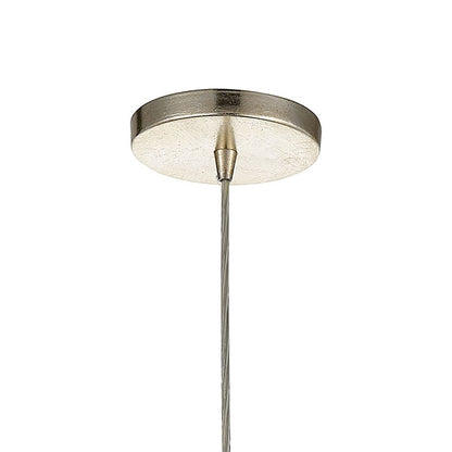 1 Light Mini Pendant, Silver/Clear