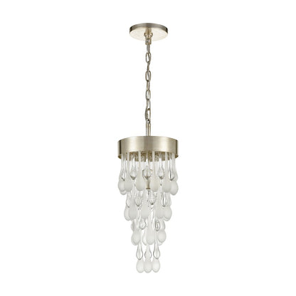 1 Light Mini Pendant, Silver/Clear