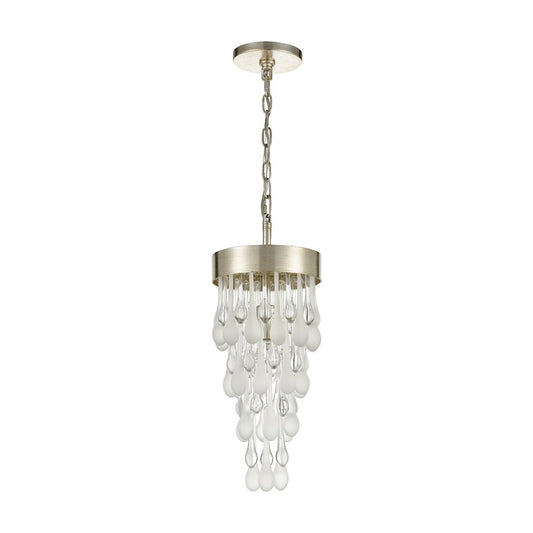 1 Light Mini Pendant, Silver/Clear