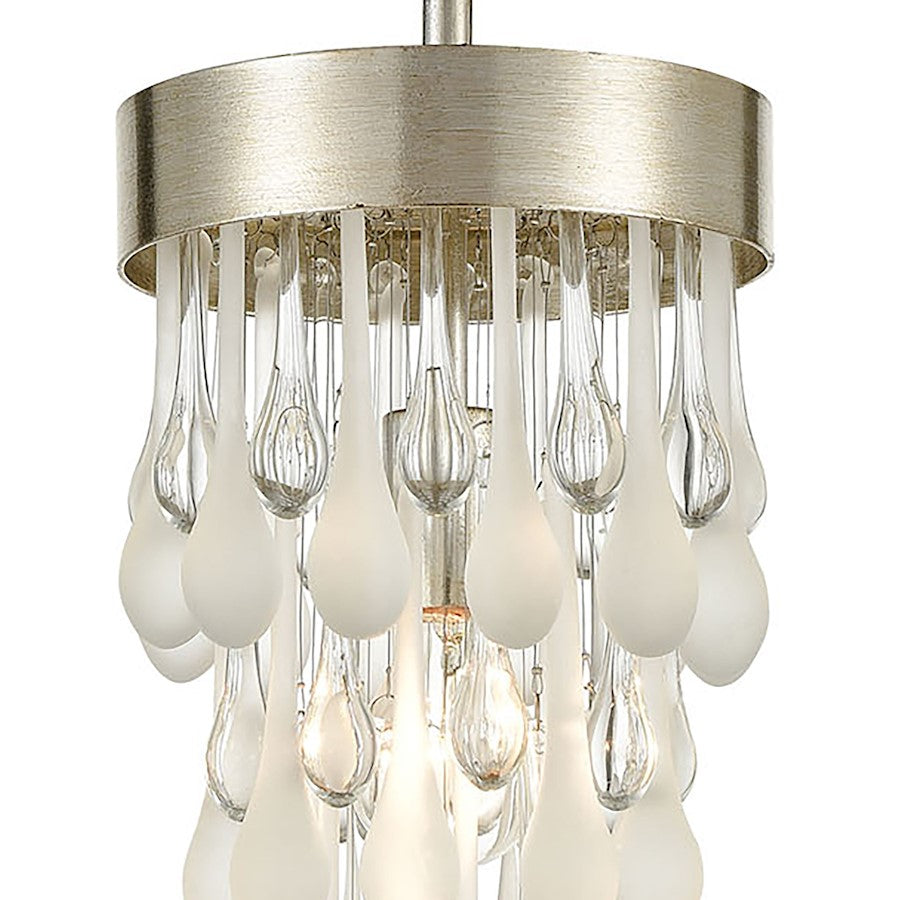 1 Light Mini Pendant, Silver/Clear