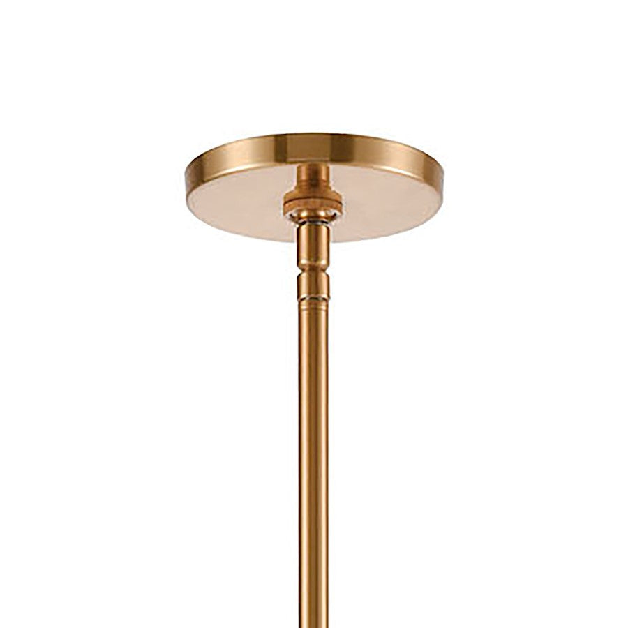 10 Light Chandelier, Satin Brass
