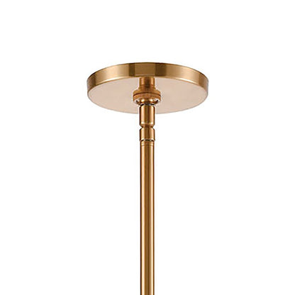 10 Light Chandelier, Satin Brass