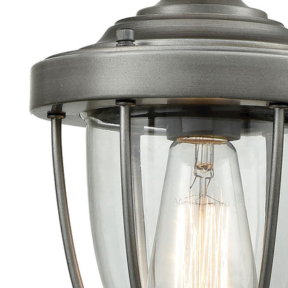 1 Light Mini Pendant, Clear Blown