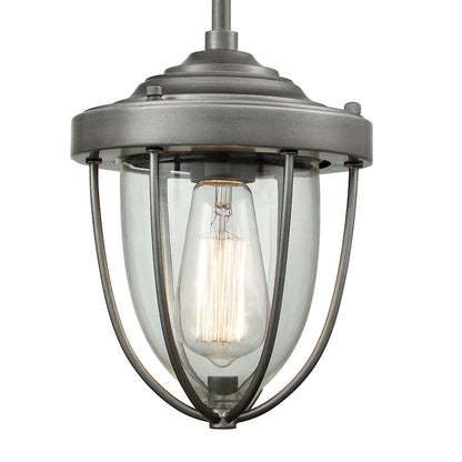 1 Light Mini Pendant, Clear Blown