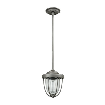 1 Light Mini Pendant, Clear Blown