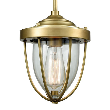 1 Light Mini Pendant, Clear Blown