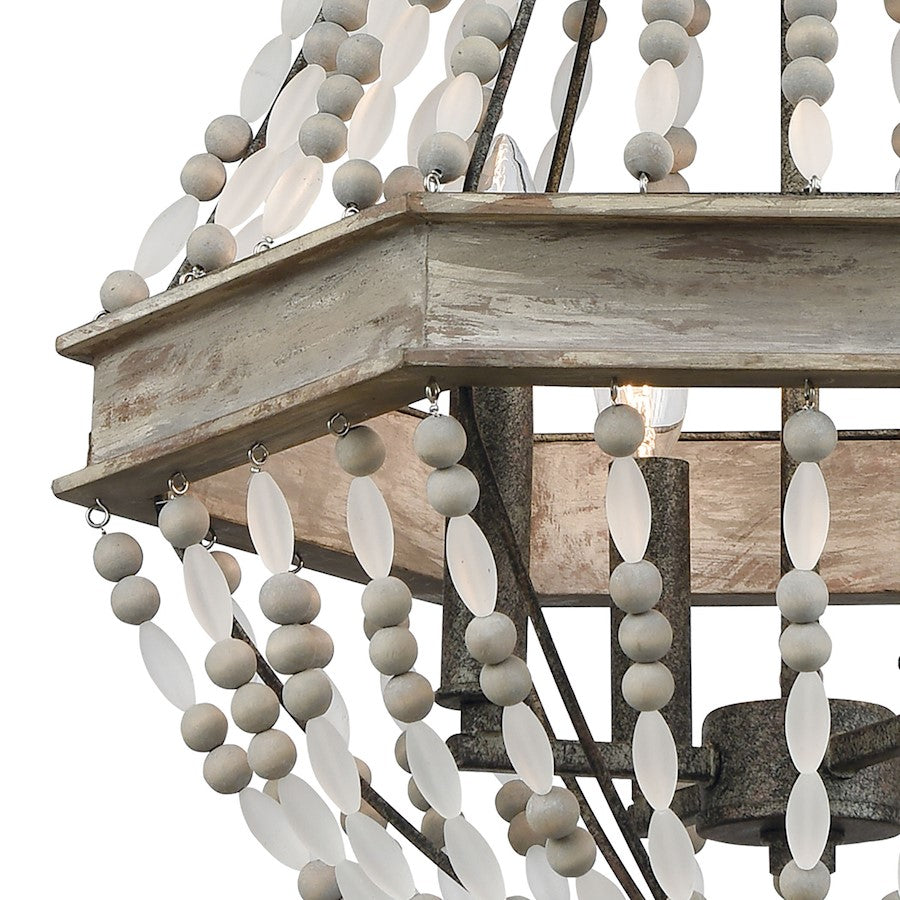 Summerton Chandelier, Gray & Rust