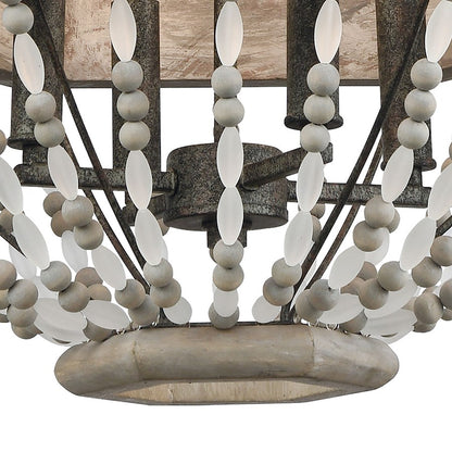 Summerton Chandelier, Gray & Rust