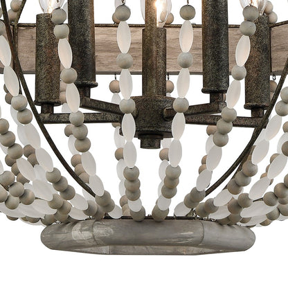 Summerton Chandelier, Gray & Rust