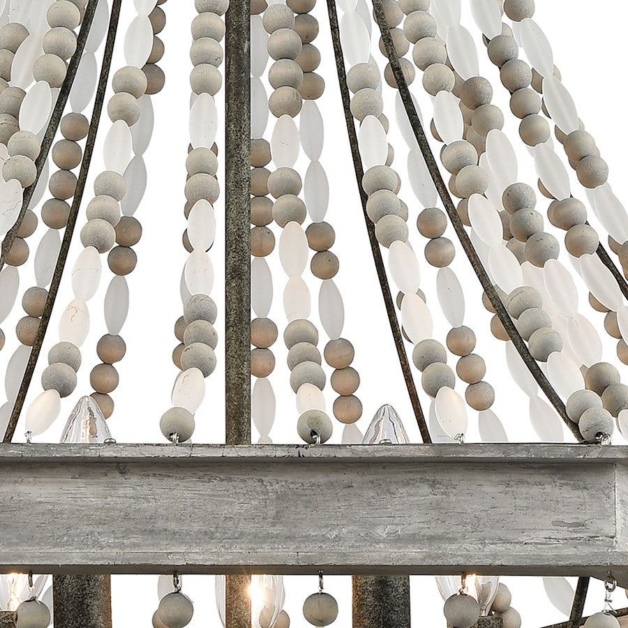 Summerton Chandelier, Gray & Rust