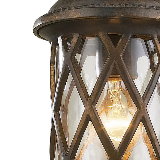 ELK Lighting Barrington Gate 1-Light Outdoor Wall Lantern, Hazelnut