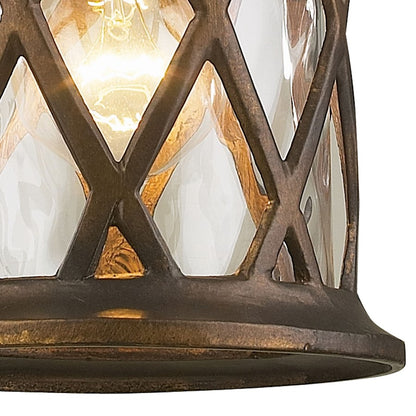 ELK Lighting Barrington Gate 1-Light Outdoor Wall Lantern, Hazelnut