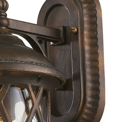 ELK Lighting Barrington Gate 1-Light Outdoor Wall Lantern, Hazelnut