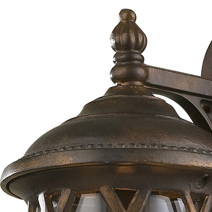 ELK Lighting Barrington Gate 1-Light Outdoor Wall Lantern, Hazelnut