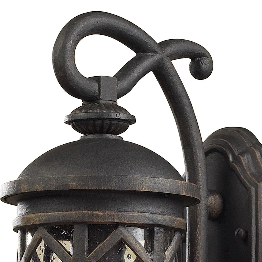 ELK Lighting Tuscany Coast 1-Light Outdoor Wall Lantern, Charcoal