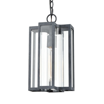 ELK Lighting Bianca 1-Light Hanging, Aged Zinc/Clear
