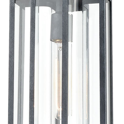 ELK Lighting Bianca 1-Light Hanging, Aged Zinc/Clear