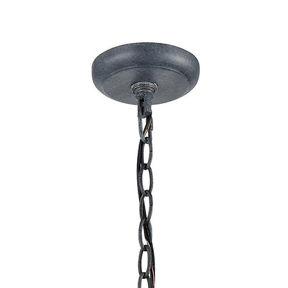 ELK Lighting Bianca 1-Light Hanging, Aged Zinc/Clear