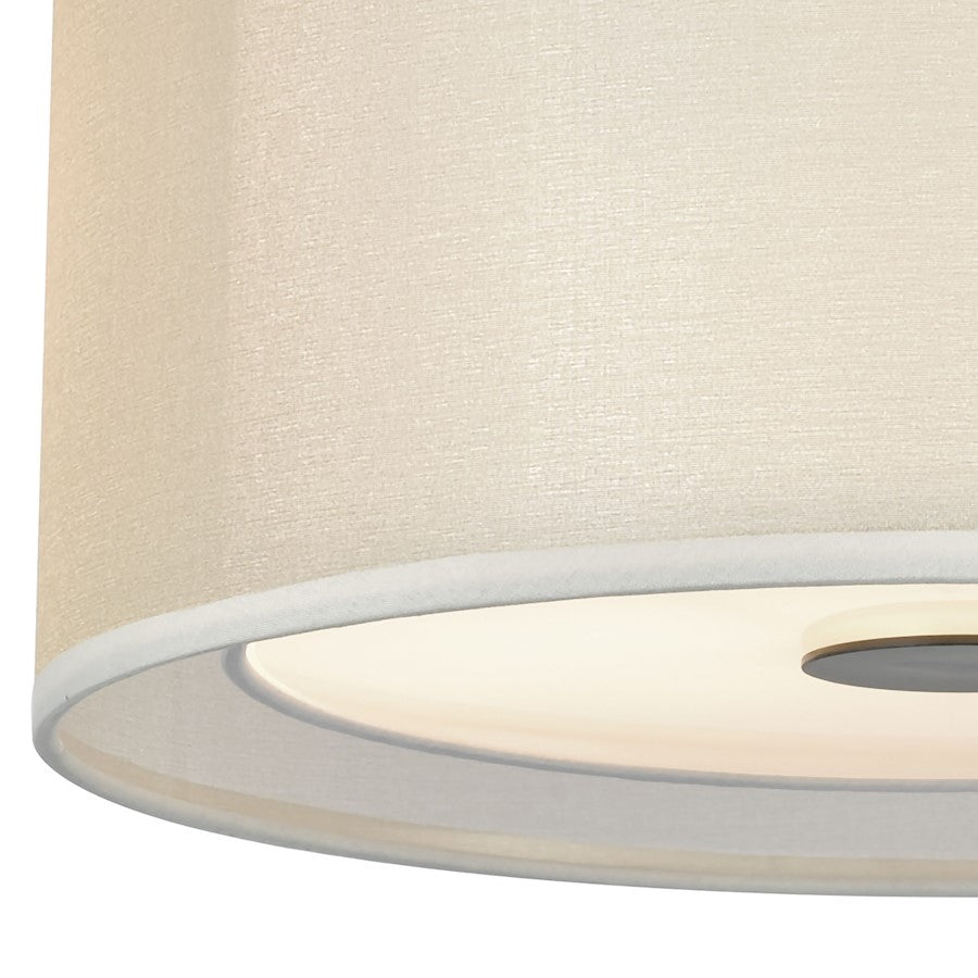 ELK Lighting Ashland 2-Light Semi Flush, Black/Organza White