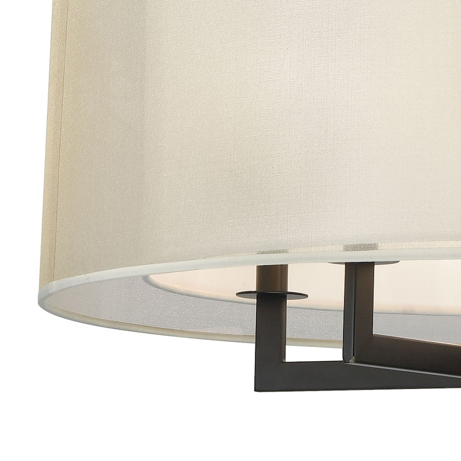 5 Light Chandelier, Black