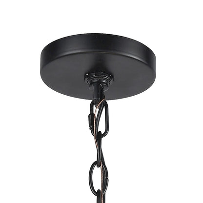 5 Light Chandelier, Black