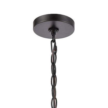 ELK Lighting Brewster 1-Light Hanging, Matte Black/Seedy Glass