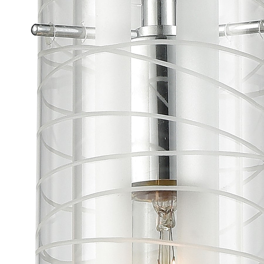 1 Light Mini Pendant, Chrome