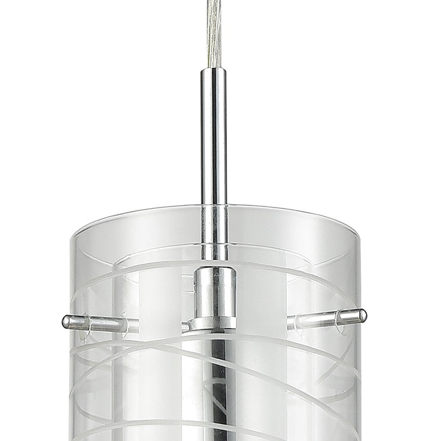 1 Light Mini Pendant, Chrome