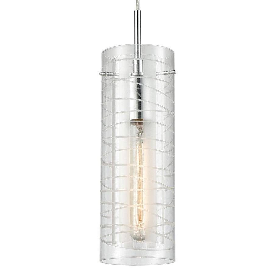 1 Light Mini Pendant, Chrome
