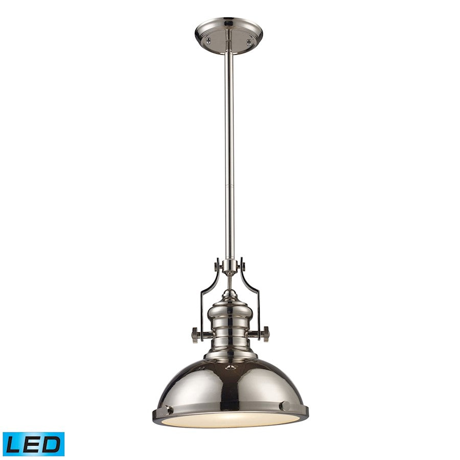 1 Light Pendant, Polished Nickel