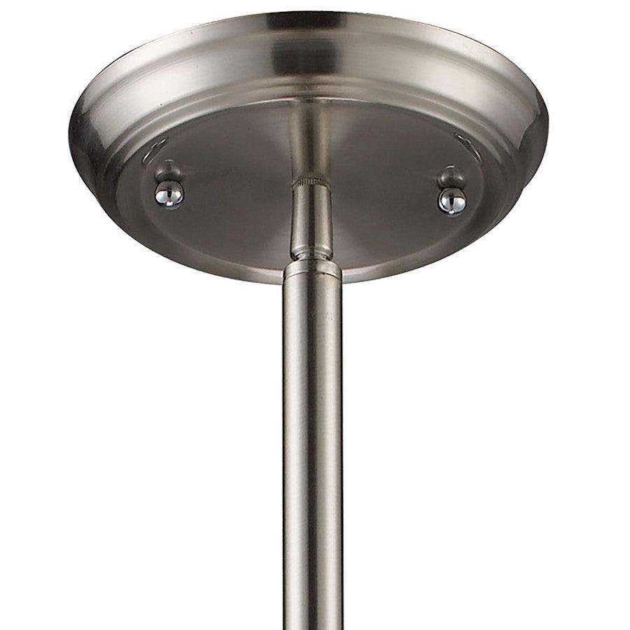 1 Light 13" Pendant, Satin Nickel