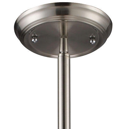 1 Light 13" Pendant, Satin Nickel
