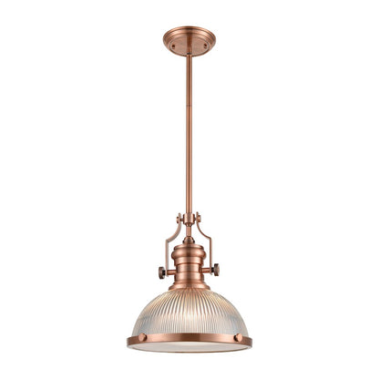1 Light Pendant, Ribbed