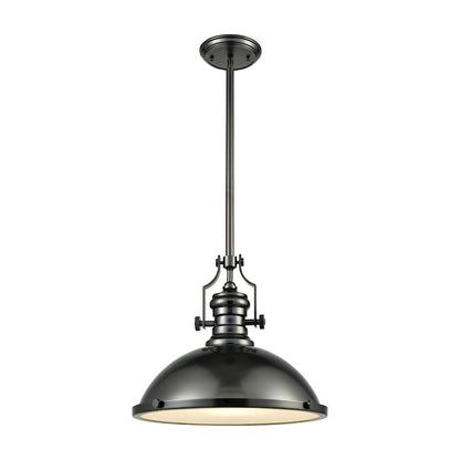 1 Light Pendant, Black Nickel