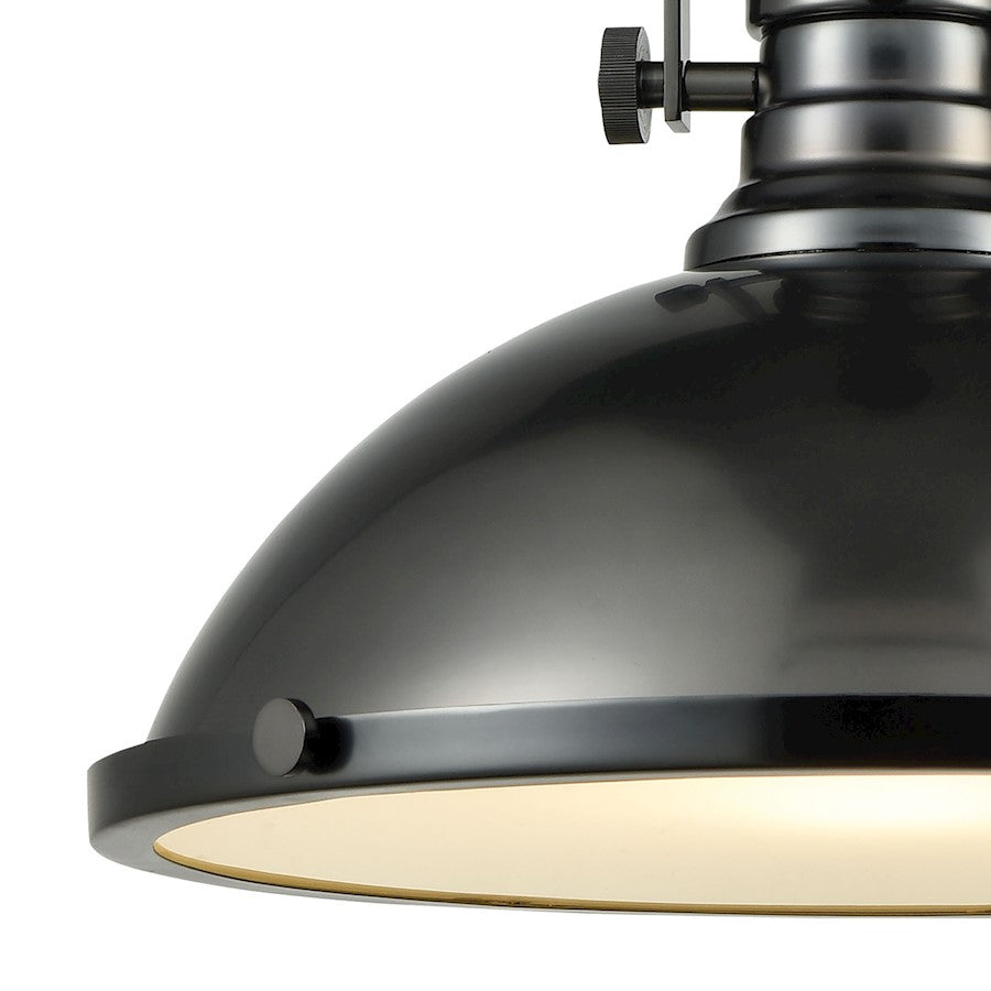1 Light Pendant, Black Nickel