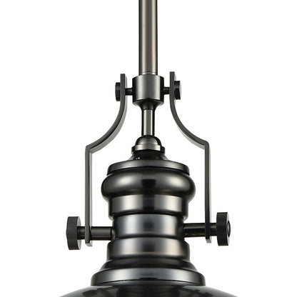 1 Light Pendant, Black Nickel