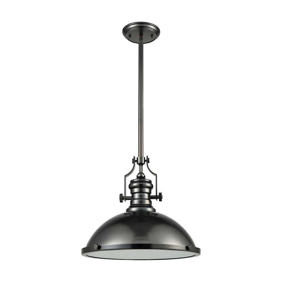 1 Light Pendant, Black Nickel