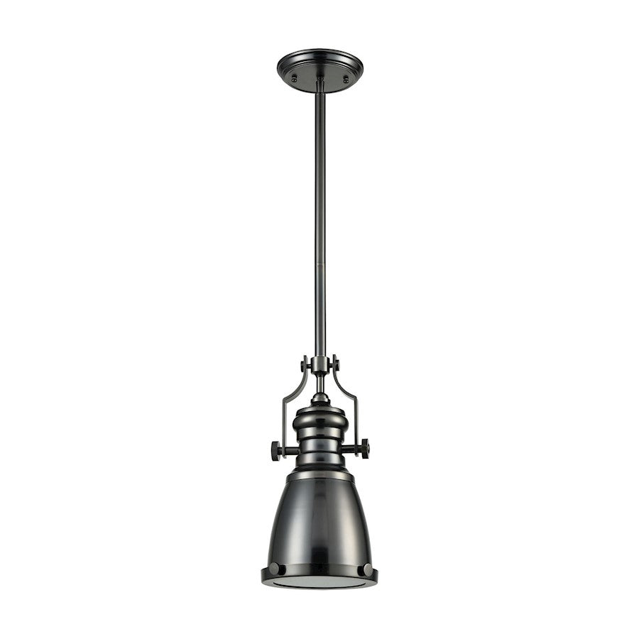 ELK Lighting Chadwick 1-Light Mini Pendant, Black Nickel