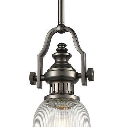 ELK Lighting Chadwick 1-Light Mini Pendant, Ribbed