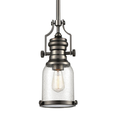ELK Lighting Chadwick 1-Light Mini Pendant, Ribbed