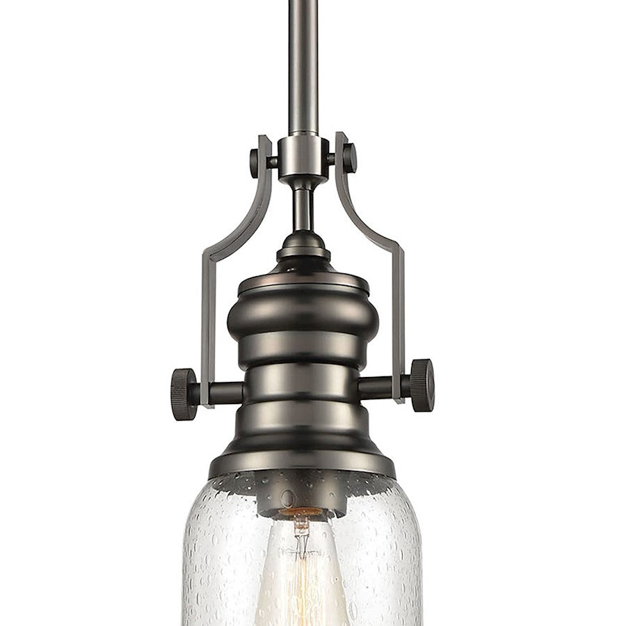 ELK Lighting Chadwick 1-Light Mini Pendant, Ribbed
