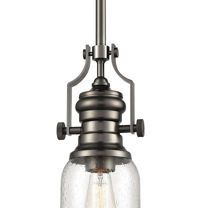 ELK Lighting Chadwick 1-Light Mini Pendant, Ribbed