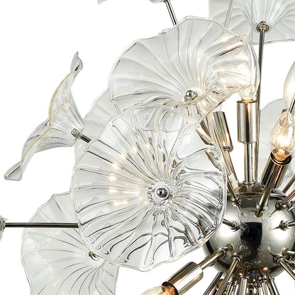 12 Light Chandelier, Clear